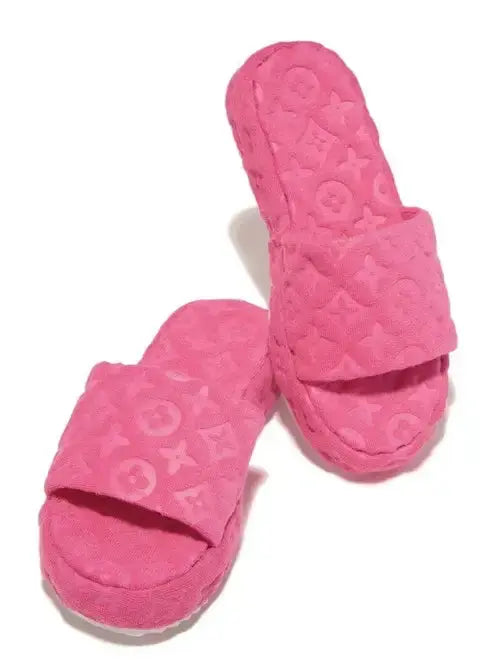 LV Design Fur Slippers GLR SHOPPING