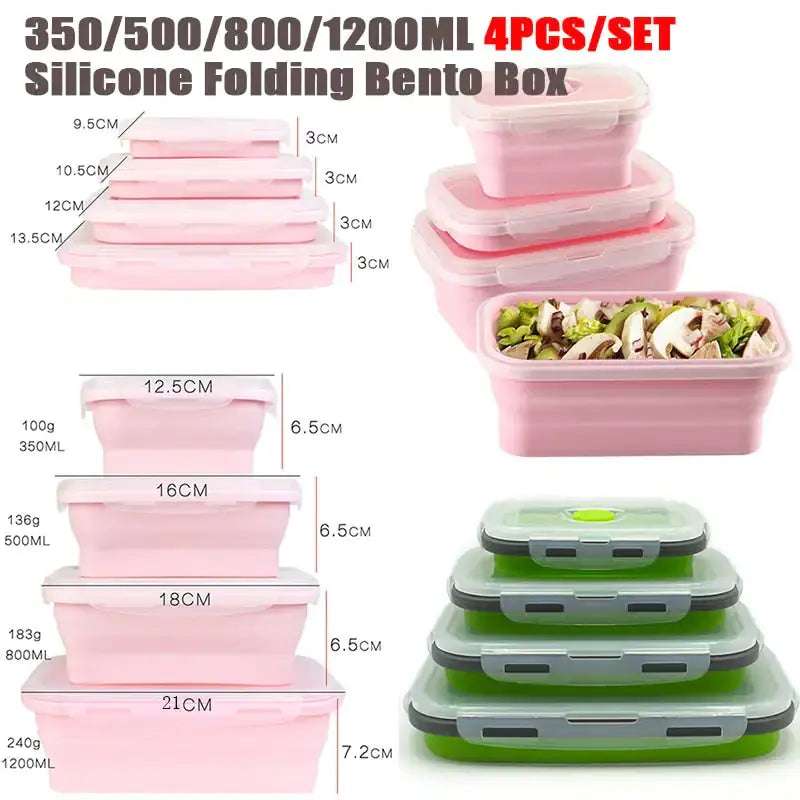 Silicone Rectangle Lunch Box Set GLR SHOPPING