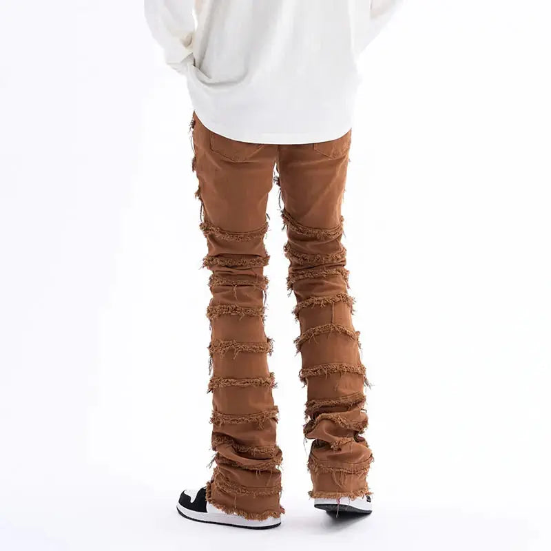 Harajuku Striped Tassel Jeans GLR SHOPPING