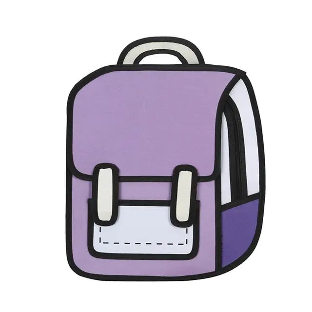 Unisex Fashion 2D Drawing Backpack