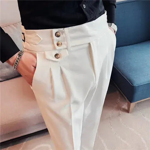Men Spring Autumn High-Quality Business Suit Trousers GLR SHOPPING