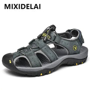 MIXIDELAI Genuine Leather Men Shoes Summer New Large Size Men's Sandals GLR SHOPPING