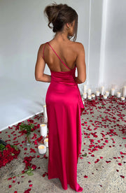 Satin One-Shoulder Sexy Prom Dresses GLR SHOPPING