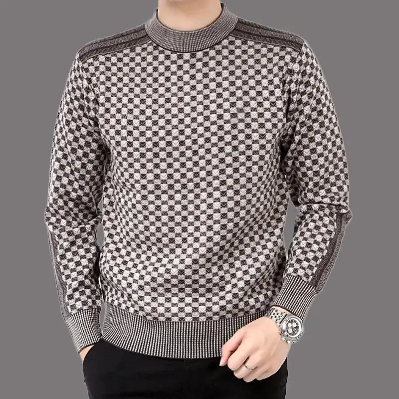 Suéter Xadrez Slim Fit GLR SHOPPING