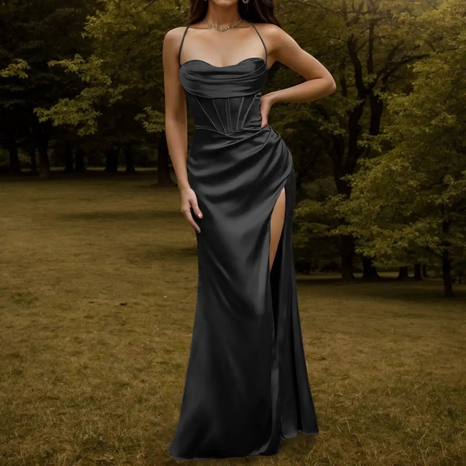 Women's Satin Dress GLR SHOPPING