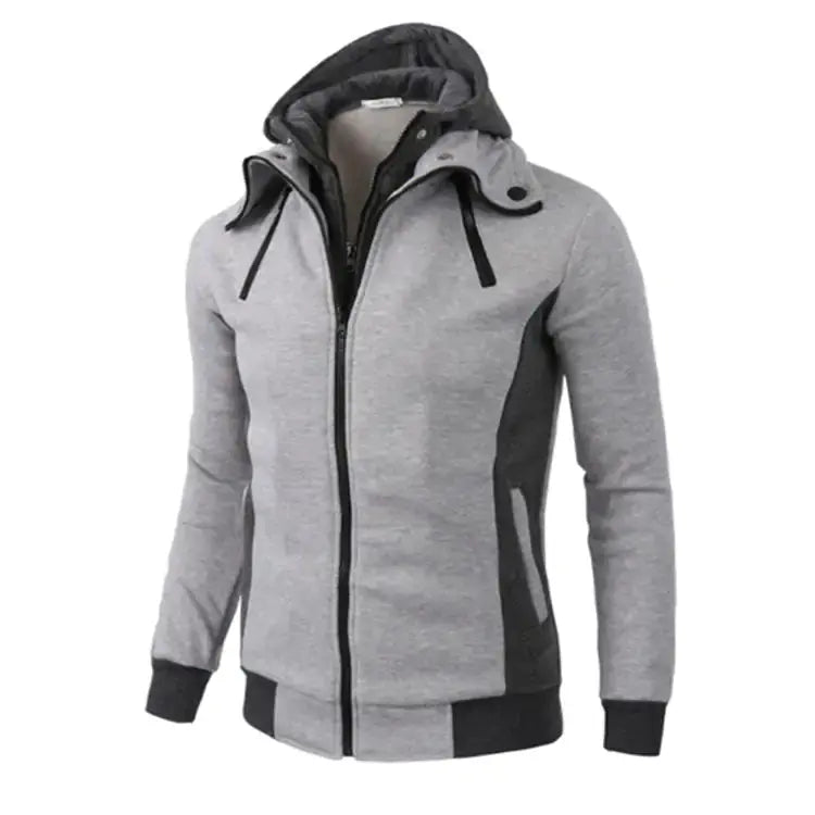 Double Zipper Hoodie Jacket for Men - GLR SHOPPING