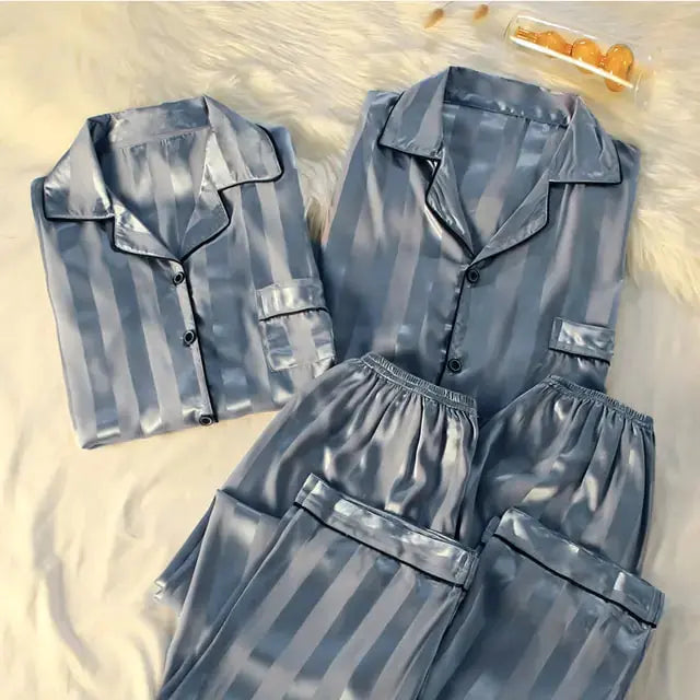 Couple Luxury Silk Pajamas Sets - GLR SHOPPING