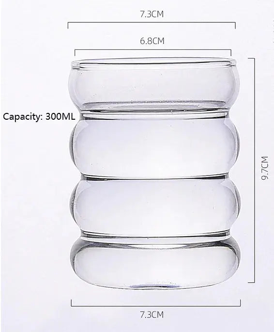 Bubble Double Walled Glass Coffee Mugs GLR SHOPPING