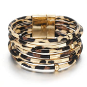 Leopard Print Leather Bracelet GLR SHOPPING