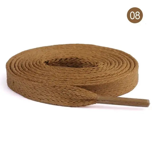 Flat Waxed Cotton Shoelaces Collection GLR SHOPPING