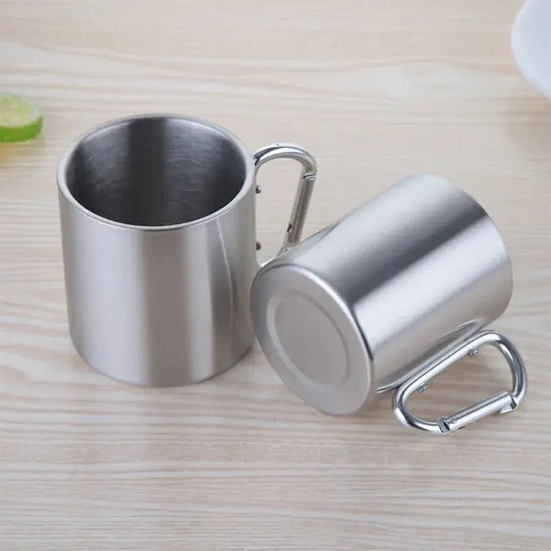 Carabiner Hook Camping Stainless Steel Cup GLR SHOPPING