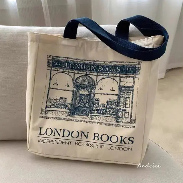 London Books Print Shoulder Bag - GLR SHOPPING