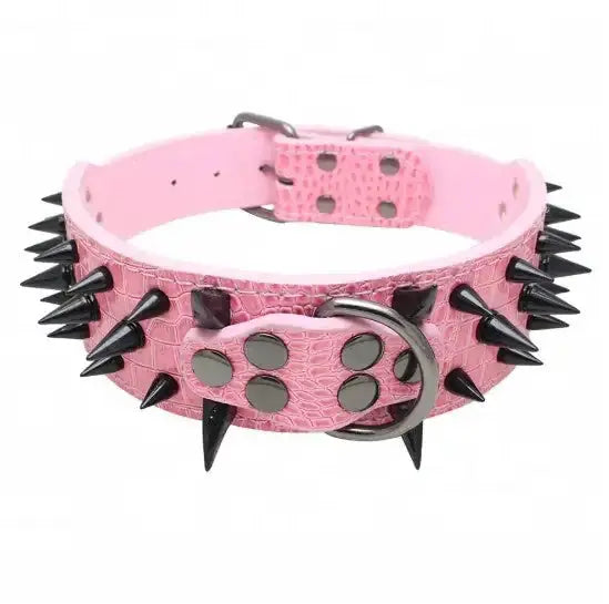 Spiked Studded Leather Collars GLR SHOPPING