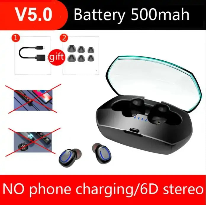 TWS 5.0 Bluetooth headphones GLR SHOPPING