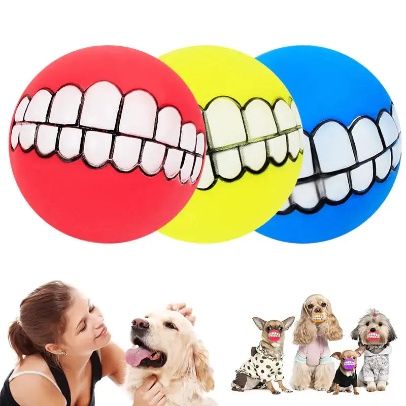Pet Ball Teeth Silicon Chew Toys for Large Breeds GLR SHOPPING