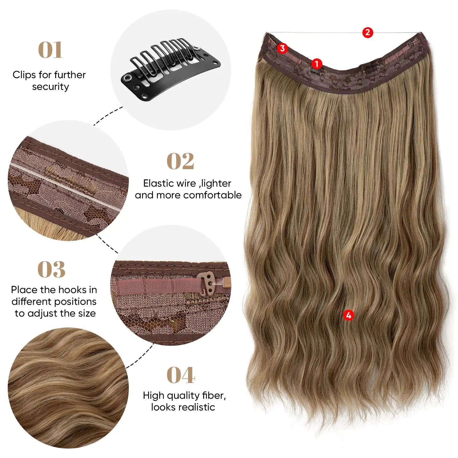 Synthetic Wave Hair Extensions GLR SHOPPING