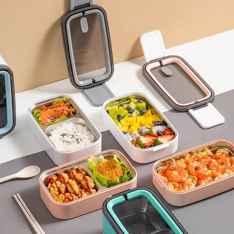 2 Layer Stainless Steel Bento Box GLR SHOPPING