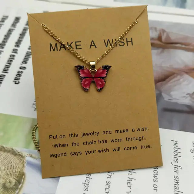Butterfly Pendant Necklace GLR SHOPPING