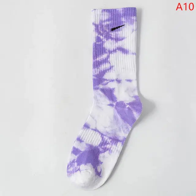Women Tie-dye Middle Tube Socks GLR SHOPPING