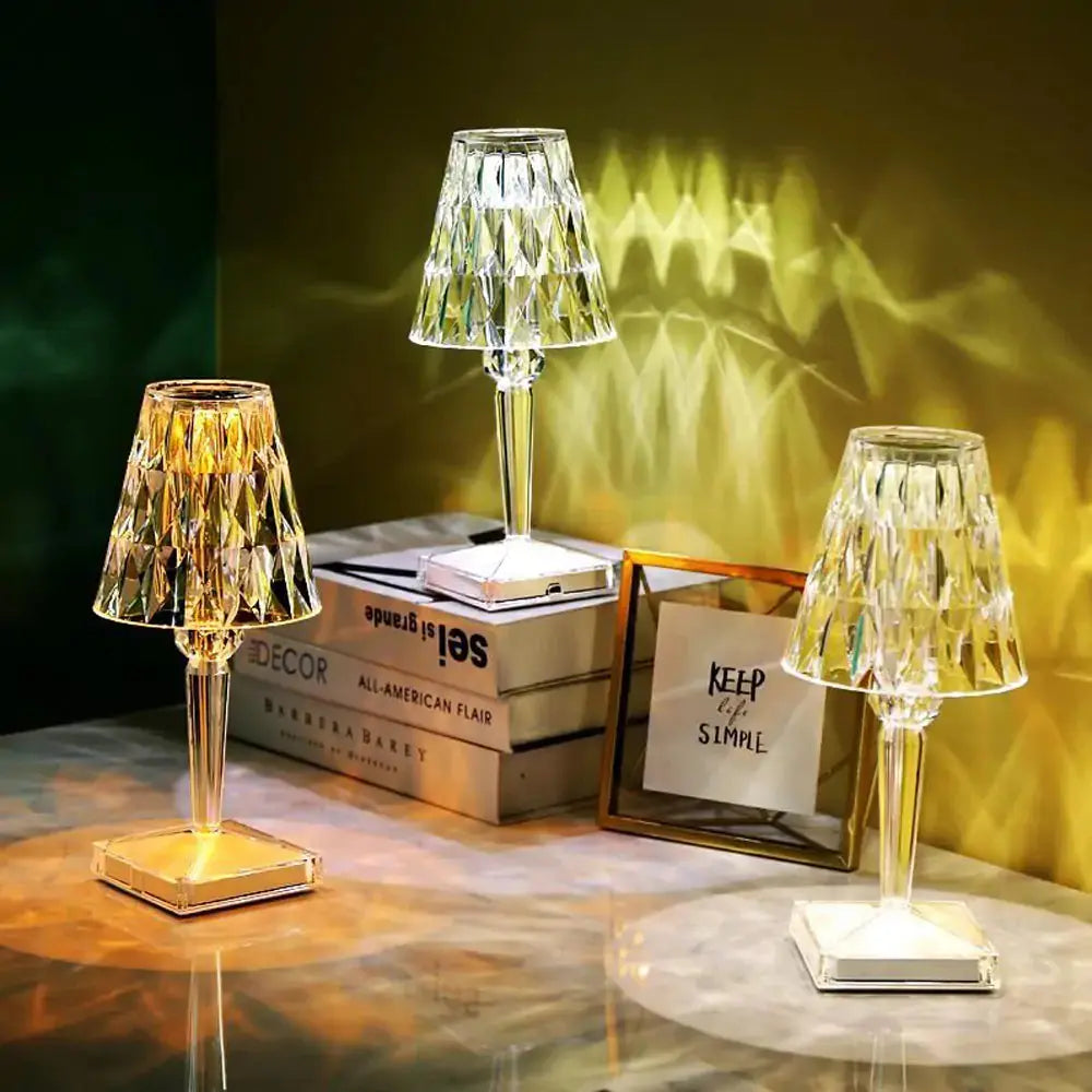 Diamond Table Lamp: USB Touch Sensor LED Night Light GLR SHOPPING