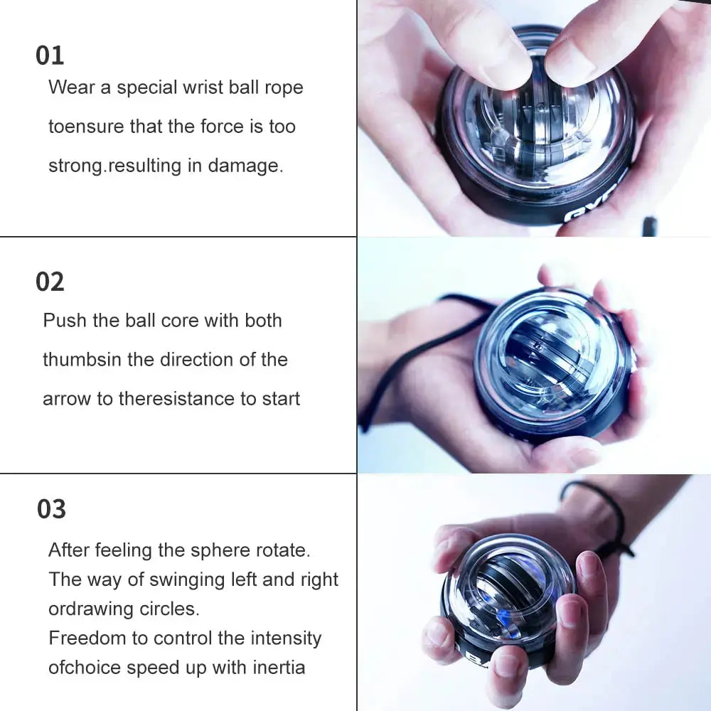 Powerball Wrist Ball Trainer LED Gyroscope GLR SHOPPING