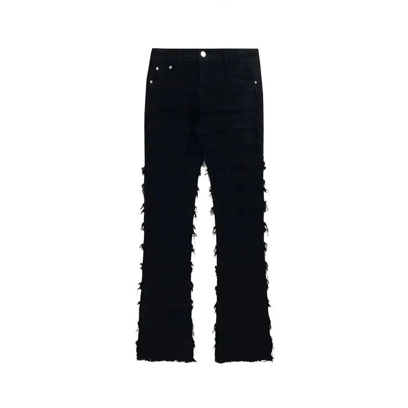 Harajuku Striped Tassel Jeans GLR SHOPPING