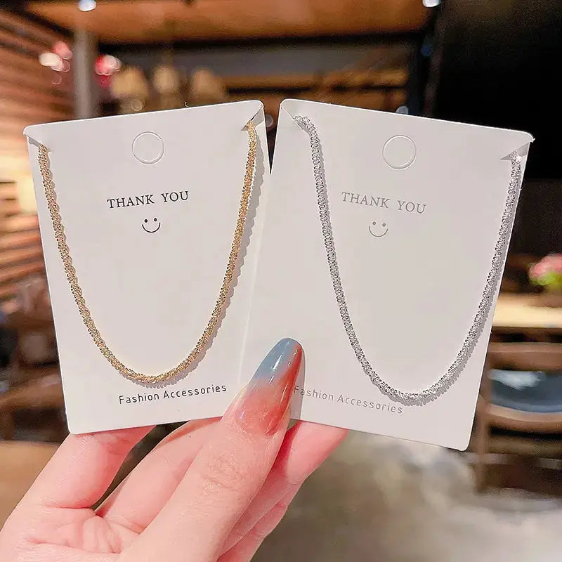 Clavicle Titanium Steel Choker Necklace GLR SHOPPING