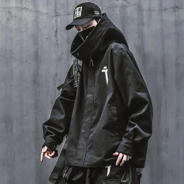 Turtleneck Hooded Zip Up Jacket For Men GLR SHOPPING