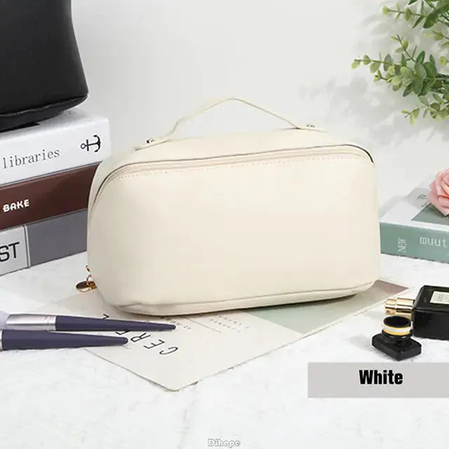 Large-Capacity Leather Cosmetic Bag - GLR SHOPPING