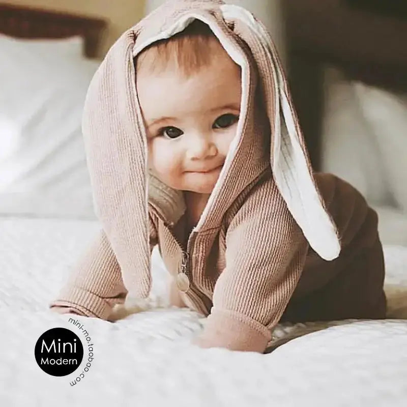 Rabbit Ear Hooded Baby Rompers GLR SHOPPING