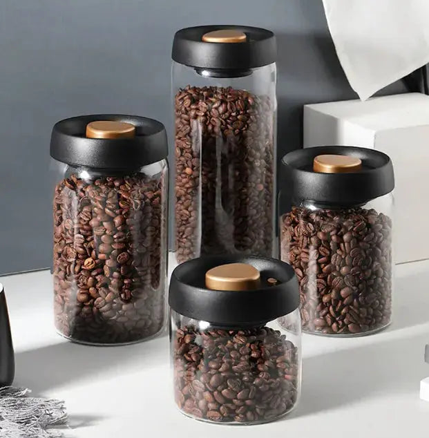Vacuum Sealed Glass Storage Jar Set GLR SHOPPING