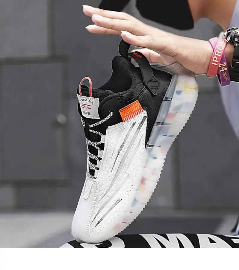 2021 Fashion New Men Sneakers High Quality Breathable Reflective Male Running Shoes Comfortable Thick Bottom Men Shoes GLR SHOPPING