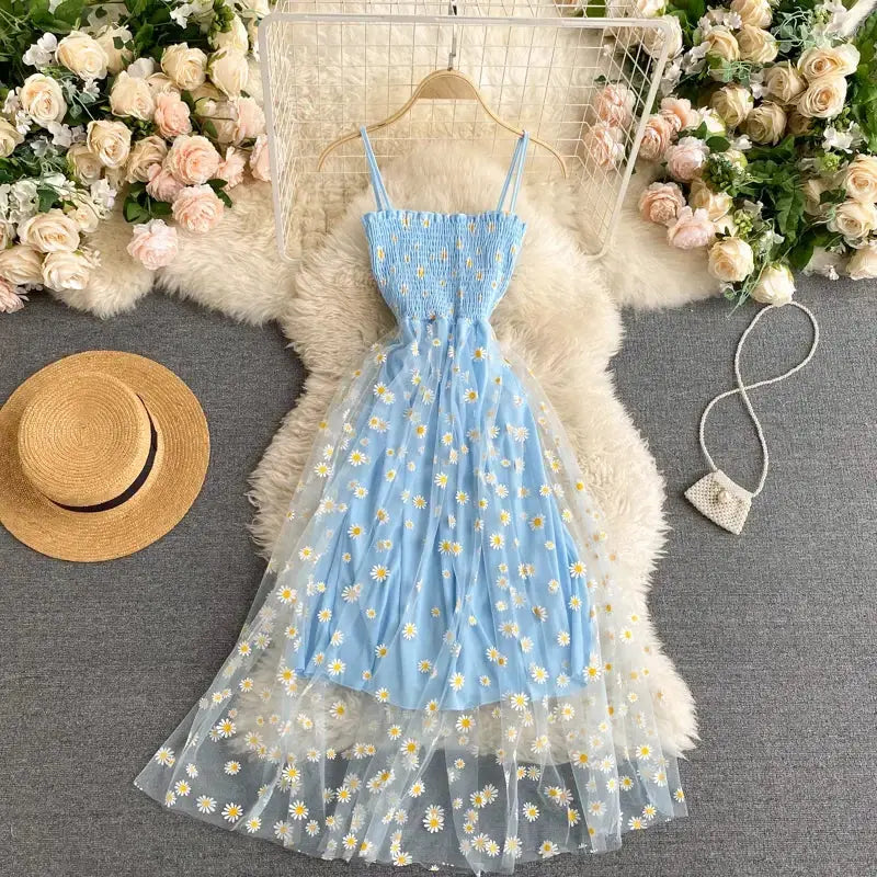 Romantic Floral Beach Dress GLR SHOPPING