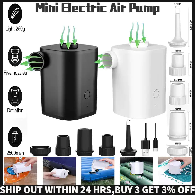 Mini Air Pump for Air Beds GLR SHOPPING