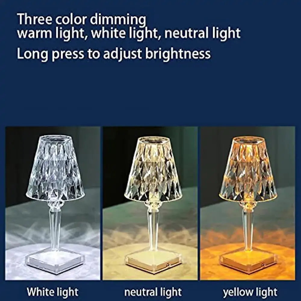 Diamond Table Lamp: USB Touch Sensor LED Night Light GLR SHOPPING
