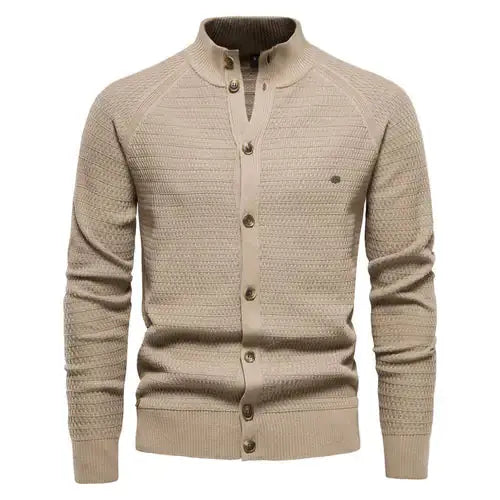 Button Mock Neck Men's Cardigan GLR SHOPPING