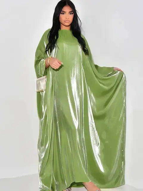 Satin Butterfly Abaya GLR SHOPPING