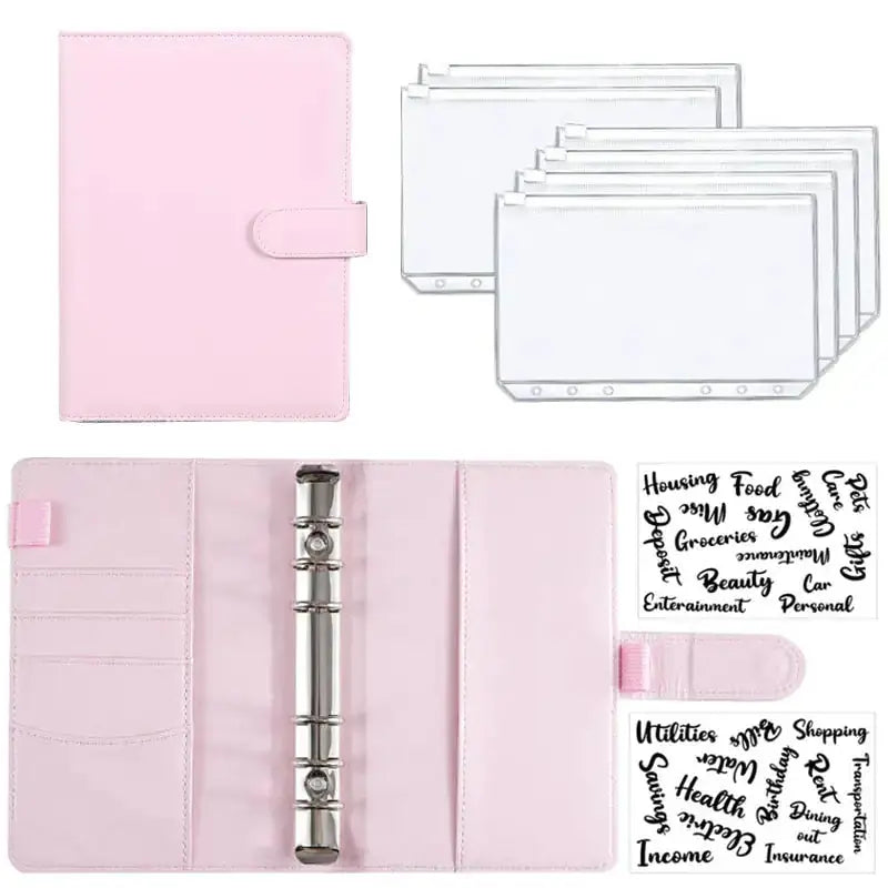 A6 Leather Budget Binder GLR SHOPPING