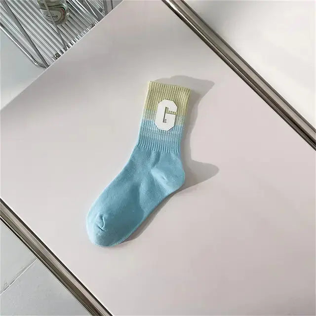 Women Tie-dye Middle Tube Socks GLR SHOPPING