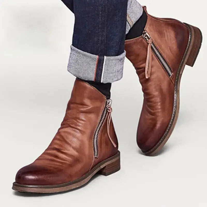 Men's Leather Boots GLR SHOPPING