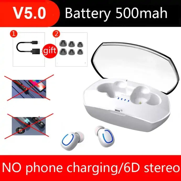 TWS 5.0 Bluetooth headphones GLR SHOPPING
