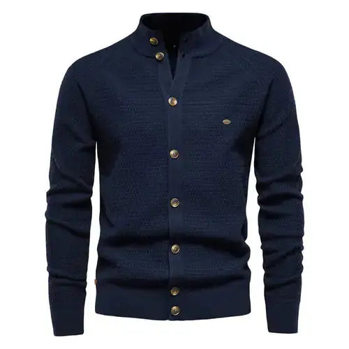 Button Mock Neck Men's Cardigan GLR SHOPPING