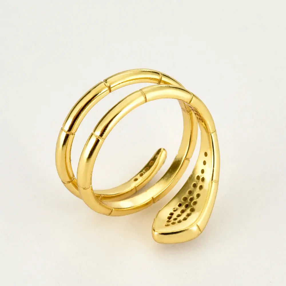 Three-Circle Snake Rings for Women GLR SHOPPING