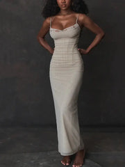 Elegant Spaghetti Strap Backless Dress GLR SHOPPING