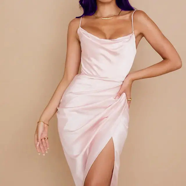 Sling Temperament Folds Dress GLR SHOPPING
