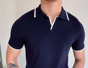 Open Neck Short Sleeve Polo GLR SHOPPING