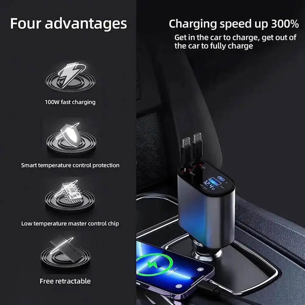 Retractable Car Charger GLR SHOPPING