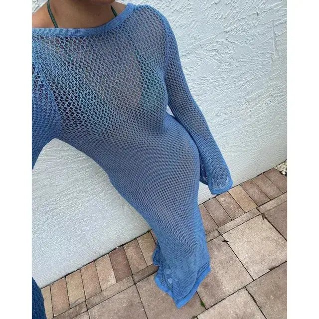 Beach Crochet Tunic Sexy Summer Cover-Up GLR SHOPPING