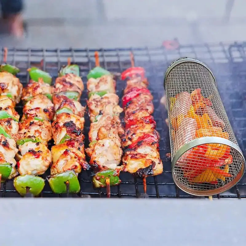 Cylinder Grill Basket GLR SHOPPING