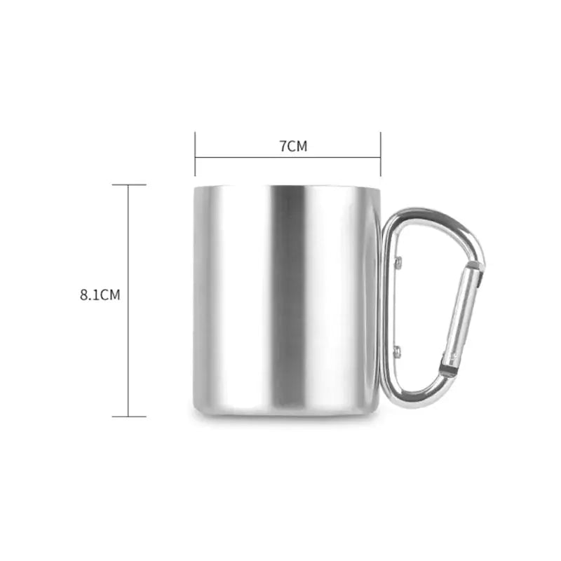Carabiner Hook Camping Stainless Steel Cup GLR SHOPPING